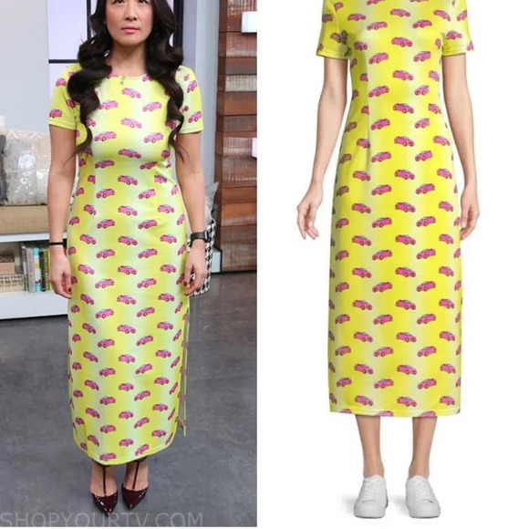 Hayley Elsaesser x Barbie  Car Print Maxi T-Shirt Dress XS - Picture 2 of 13